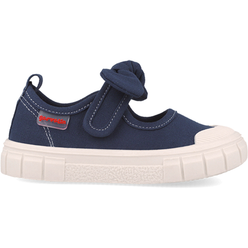Schuhe Kinder Ballerinas Garvalin Canvas Bow 252380 Respectful Mädchen Ballerinas MARINEBLAU_A089