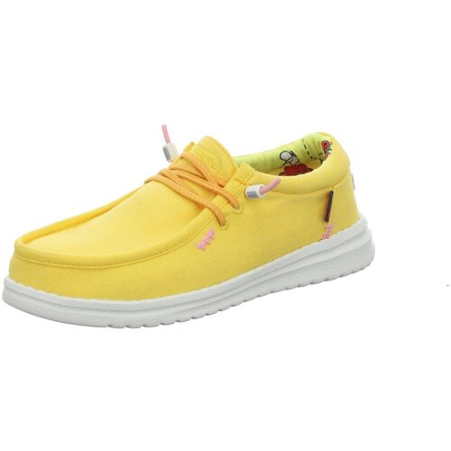 Schuhe Damen Slipper Fusion Schnuerschuhe Emma Gelb