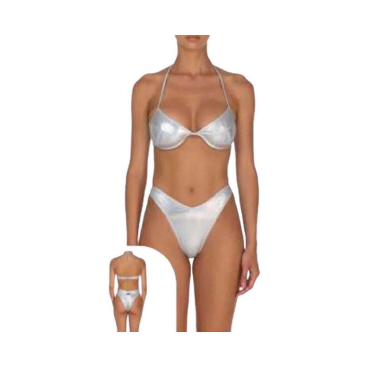 Kleidung Damen Bikini F * * K  Silbern