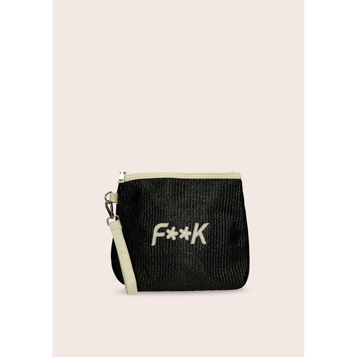 Taschen Damen Geldtasche / Handtasche F * * K  Schwarz