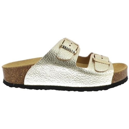 Schuhe Damen Pantoffel Plakton BETA MET Gold