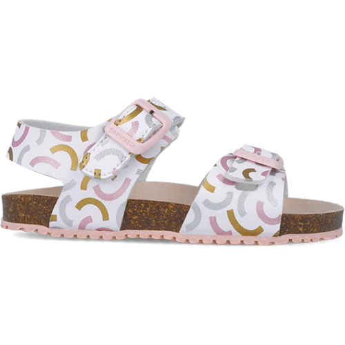 Schuhe Mädchen Sandalen / Sandaletten Garvalin 252466 Bios bedruckte Sandale für Mädchen WEISS_B050