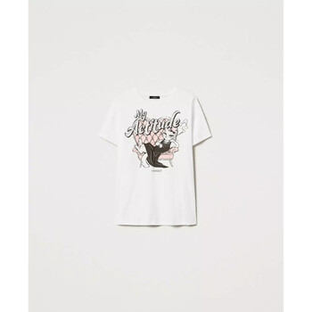 Twin Set T-SHIRT OVER CON STAMPA E STRASS Art. 251AX2123