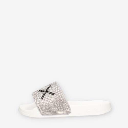 Schuhe Mädchen Pantoffel Sun68 X35405-01BIANCO Weiss