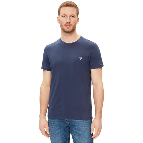 Kleidung Herren T-Shirts Guess G triangle Blau