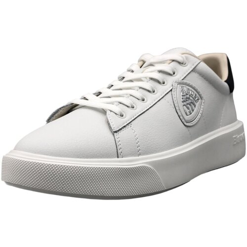 Schuhe Herren Sneaker Blauer S5BUCK01-WHI/NVY Weiss