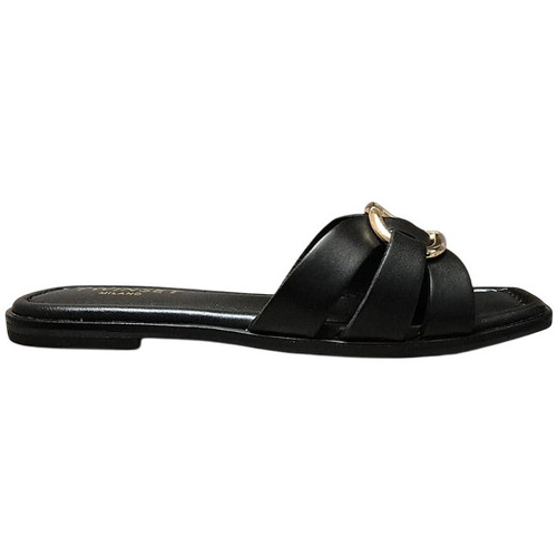 Schuhe Damen Sandalen / Sandaletten Twin Set SANDALI SLIDE IN PELLE CON OVAL T Art. 251TGT090 