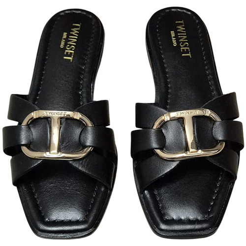 Twin Set SANDALI SLIDE IN PELLE CON OVAL T Art. 251TGT090 