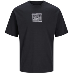 Kleidung Herren T-Shirts Jack & Jones T-Shirt DOODLE Kurzarmshirt Schwarz