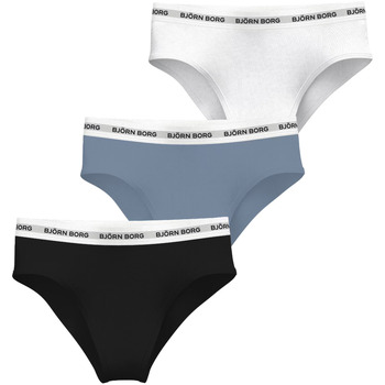 Unterwäsche Damen Damenslips Björn Borg Culotte taille haute femme  Logo Brief (x3) Multicolor