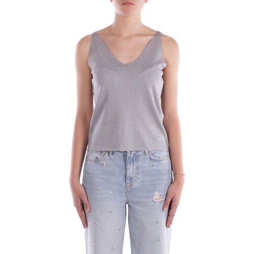Kleidung Damen Langarmshirts Liu Jo CA5225MA78P Silbern