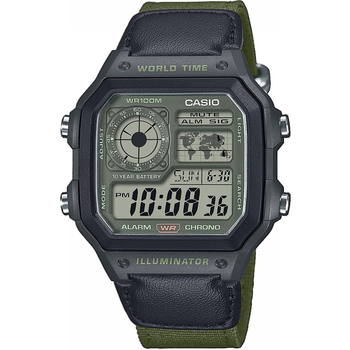 Uhren & Schmuck Herren Armbanduhren Casio AE-1200WHUB-3AVEF Schwarz