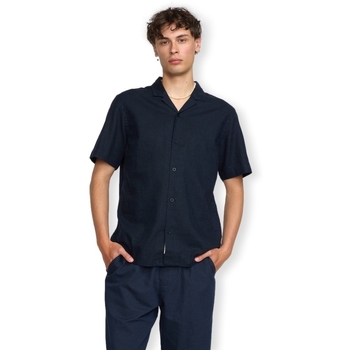 Rvlt Revolution  Hemdbluse Cuban Shirt - Navy günstig online kaufen