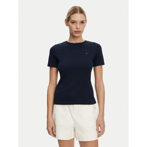 Kleidung Damen T-Shirts & Poloshirts Tommy Hilfiger WW0WW40587 Blau