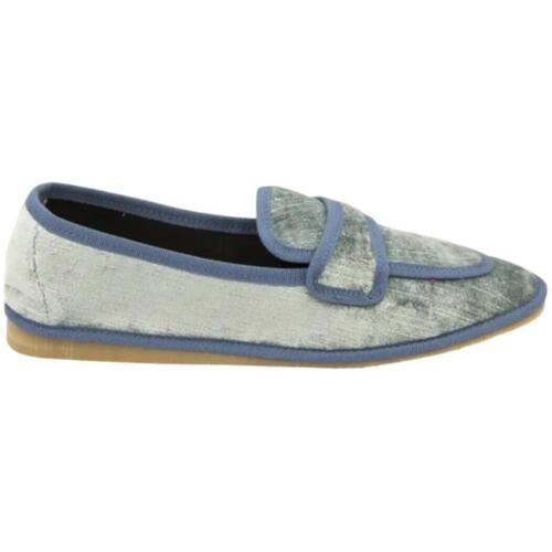 Schuhe Damen Slipper Venezianas Scarpe Originali  Blau