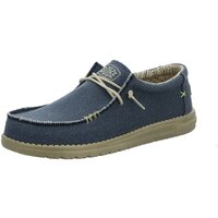 Schuhe Herren Slipper HEYDUDE Schnuerschuhe Wally Braided 40003-4NM Blau
