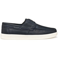 Schuhe Herren Slipper Geox U Avola mocassino barca Blau