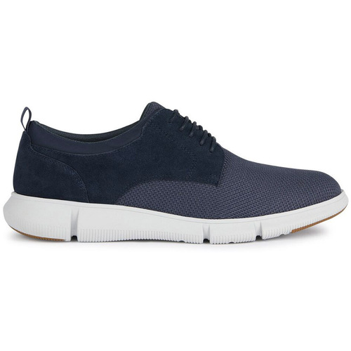 Schuhe Herren Derby-Schuhe Geox U Adacter F scarpa casual in tessuto Blau