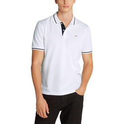 Kleidung Herren Polohemden Tommy Hilfiger TJM REG TIPPED DM0DM20745 Weiss
