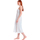 Kleidung Damen Kleider Admas Sommerkleid halblang mit dünnen Trägern Linen Style Weiss