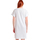 Kleidung Damen Kleider Admas Sommerkleid mit kurzen Ärmeln Linen Style Weiss
