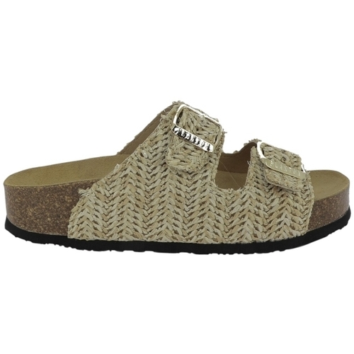 Schuhe Damen Pantoffel Plakton BETA MET Beige
