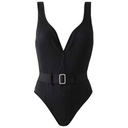 Kleidung Damen Badeanzug Pomm'poire Maillot de bain 1 pièce femme  Marina Schwarz