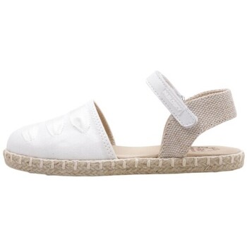Schuhe Mädchen Leinen-Pantoletten mit gefloch Pablosky 610201 Weiss