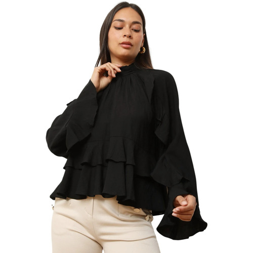 Kleidung Damen Hemden La Modeuse 74946_P177068 Schwarz