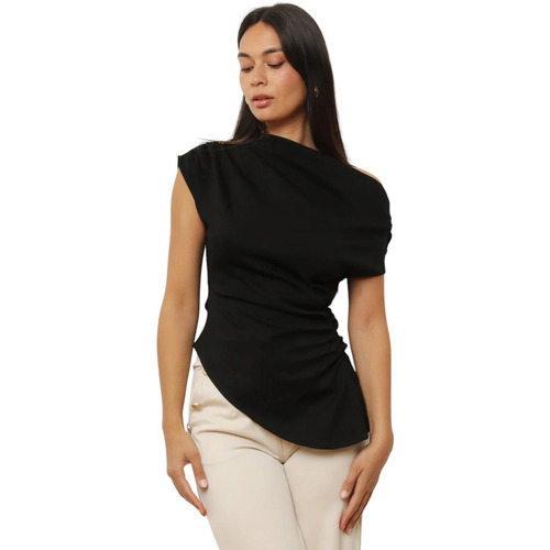 Kleidung Damen Tops / Blusen La Modeuse 75078_P177484 Schwarz