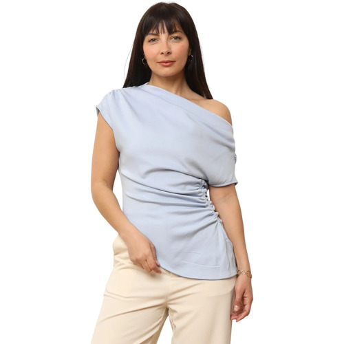 Kleidung Damen Tops / Blusen La Modeuse 75079_P177486 Blau
