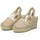 Schuhe Damen Leinen-Pantoletten mit gefloch Vidorreta  Beige