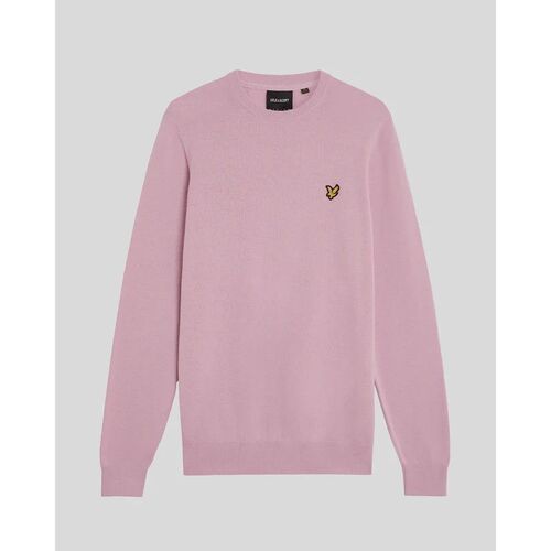 Kleidung Herren Pullover Lyle & Scott KN2136V COTTON CREW-X574 PINK LIGHT Rosa