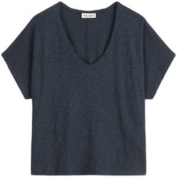Kleidung Damen T-Shirts Marc O'Polo T-shirt col V femme Blau