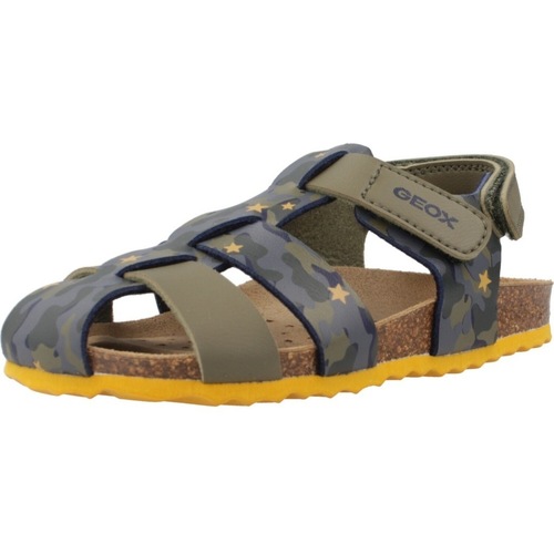 Schuhe Jungen Sandalen / Sandaletten Geox B SANDAL CHALKI BOY Grün