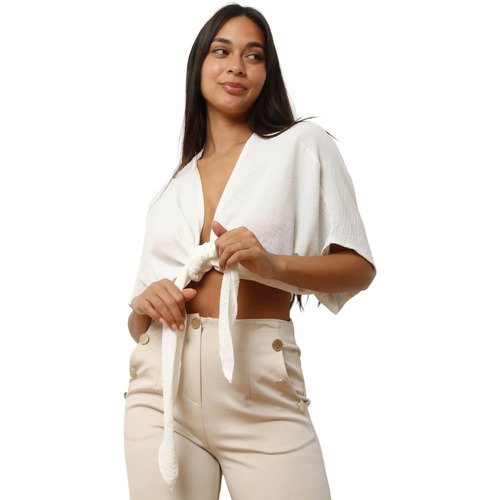 Kleidung Damen Tops / Blusen La Modeuse 75168_P177620 Weiss