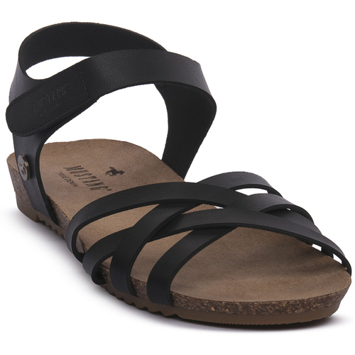 Schuhe Damen Sandalen / Sandaletten Mustang NERO Schwarz