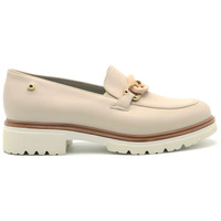 Schuhe Damen Slipper Donna Serena mocassino in pelle Beige