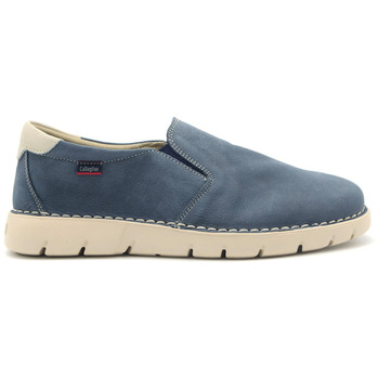 Schuhe Herren Slipper CallagHan Flexible mocassino in nabuk Blau