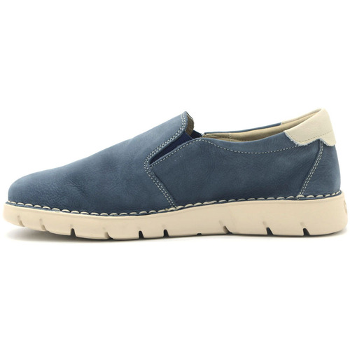 CallagHan Flexible mocassino in nabuk Blau