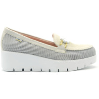 Schuhe Damen Slipper CallagHan Amal mocassino con zeppa Weiss