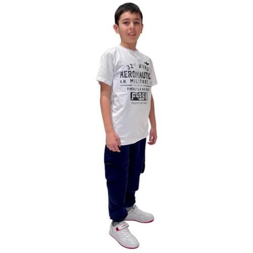 Kleidung Jungen T-Shirts Aeronautica Militare 251TS0022AJRJ697 Weiss