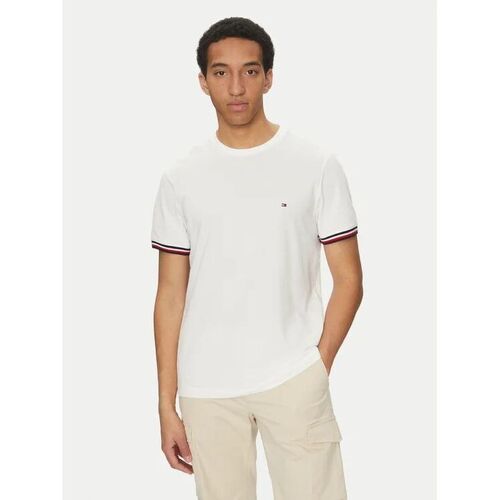 Kleidung Herren T-Shirts & Poloshirts Tommy Hilfiger MW0MW38630 GLOBAL STRIPE-YBR WHITE Weiss