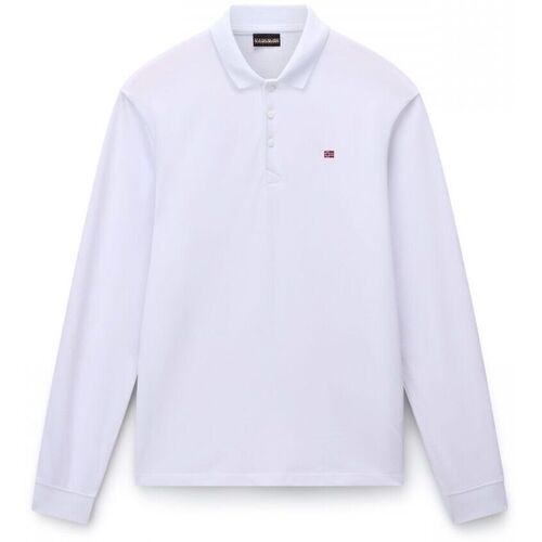 Kleidung Herren T-Shirts & Poloshirts Napapijri EALIS NP0A4I8Q-002 BRIGHT WHITE Weiss