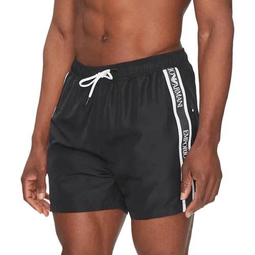 Kleidung Herren Badeanzug /Badeshorts Emporio Armani Line eagle Schwarz