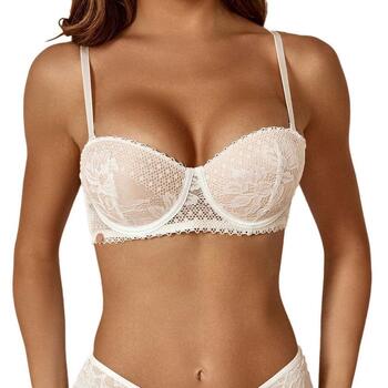 Unterwäsche Damen Bandeau BH / Abnehmbare Träger Les Petites Bombes DORA-SG-IVN Weiss