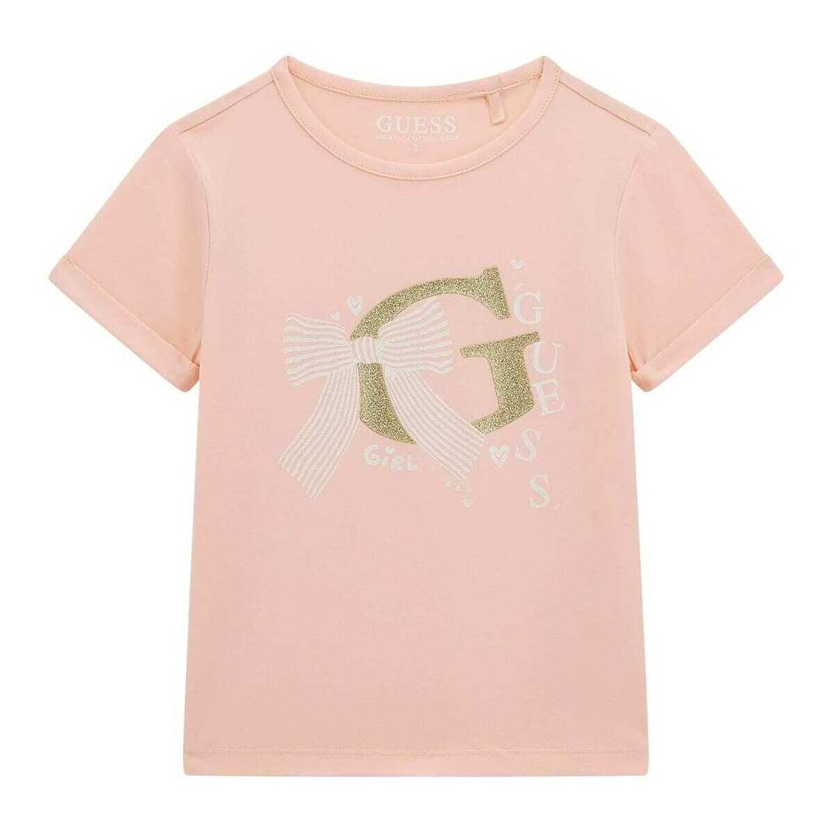 Kleidung Mädchen T-Shirts Guess K5RI05K6YW4 Rosa