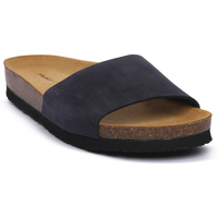 Schuhe Damen Pantoffel Frau NABUK BLU Blau