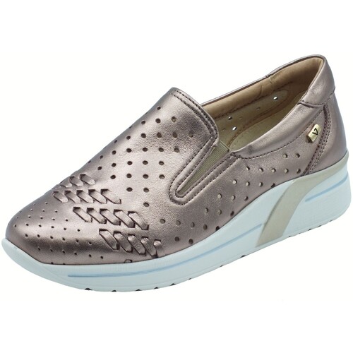 Schuhe Damen Slipper Valleverde V49402 Vitello Gold