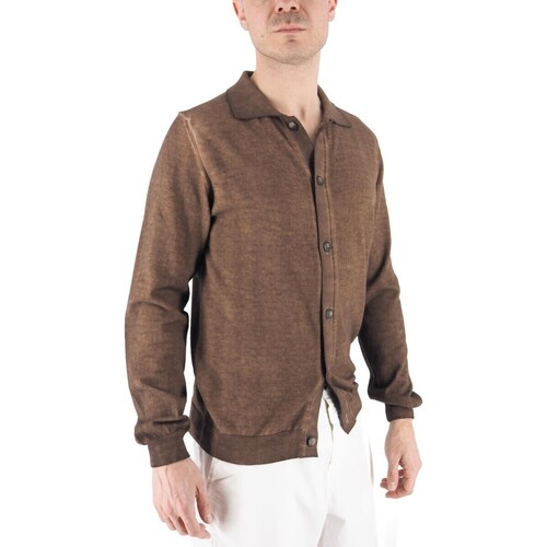 Kleidung Herren Pullover Devid Label Malpasso Moro Leichte Strickjacke Braun